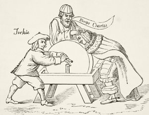 König Karl I. auf dem Schleifstein der schottischen presbyterianischen Intoleranz, aus 